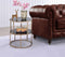 Cowan Side Table, Champagne & Black Glass